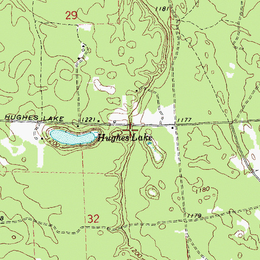 Topographic Map of Hughes Grave, MI