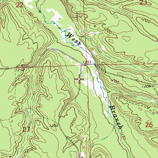 Topographic Map of Rich Cemetery, MI