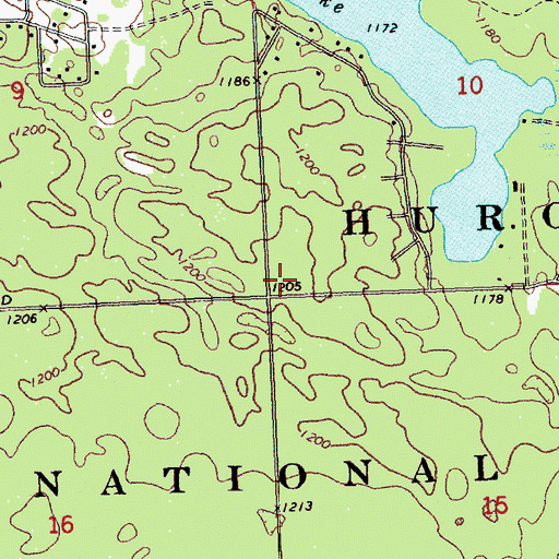Topographic Map of Long Lake Cemetery, MI