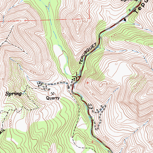 Topographic Map of Suey Canyon, CA