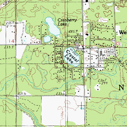 Topographic Map of Crystal Lake Township Park, MI