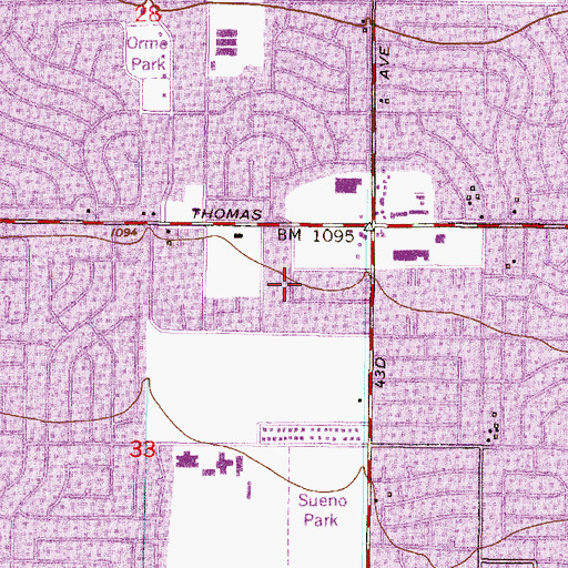 Topographic Map of Parkwood, AZ