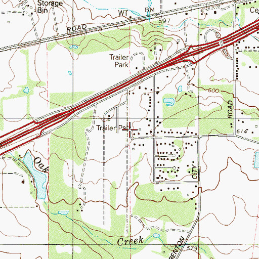 Topographic Map of City of Von Ormy, TX