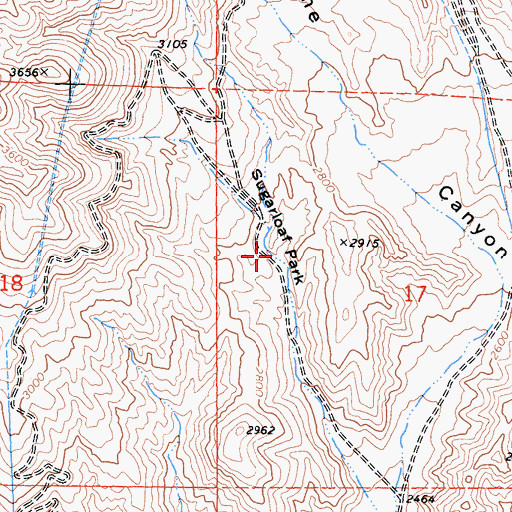 Topographic Map of Sugarloaf Park, CA