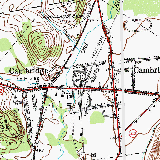 Topographic Map of Saint Lukes Church, NY
