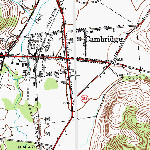 Topographic Map of Saint Patrick's Church, NY