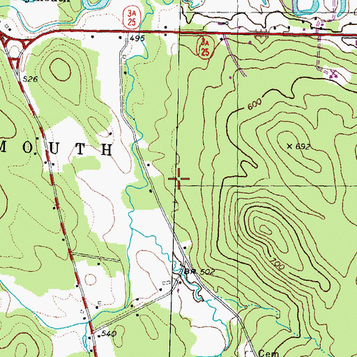Topographic Map of Calvary Christian School, NH