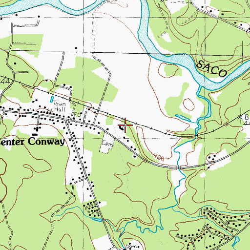 Topographic Map of Cady Memorial School, NH