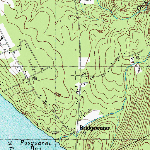 Topographic Map of Bridgewater Hebron Village Preschool, NH