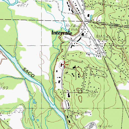 Topographic Map of Mountain View Montessori School, NH