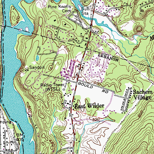 Topographic Map of New Life Christian Academy, NH