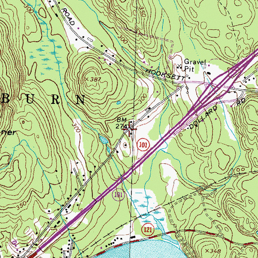 Topographic Map of Auburn Montessori School, NH