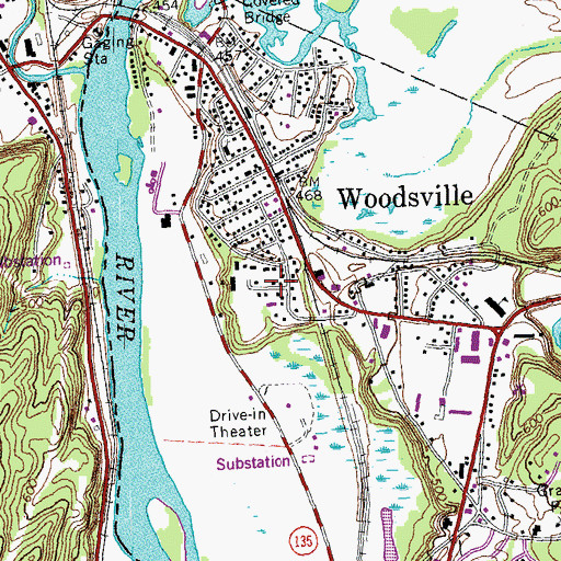 Topographic Map of French Pond School, NH