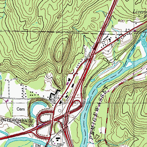 Topographic Map of Mount Prospect Academy, NH