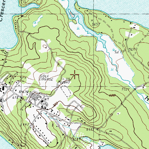Topographic Map of Crescent Lake School, NH