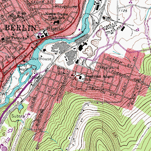 Topographic Map of Community Bible Academy, NH