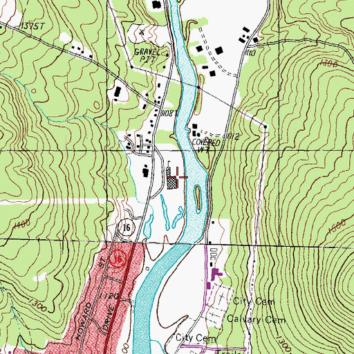 Topographic Map of White Mountains Community College, NH