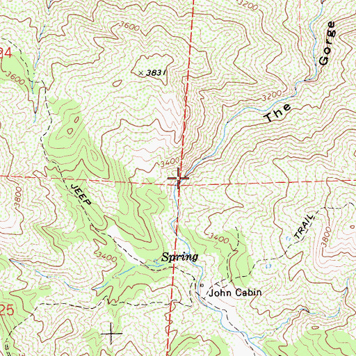 Topographic Map of Sulphur Canyon, CA