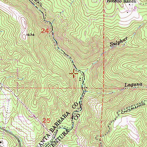 Topographic Map of Sulphur Creek, CA