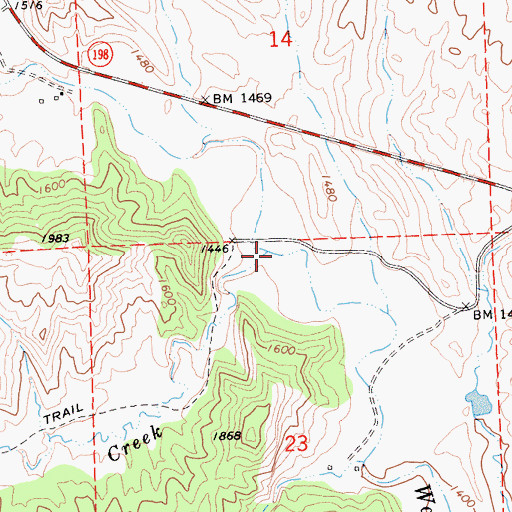 Topographic Map of Sulphur Creek, CA