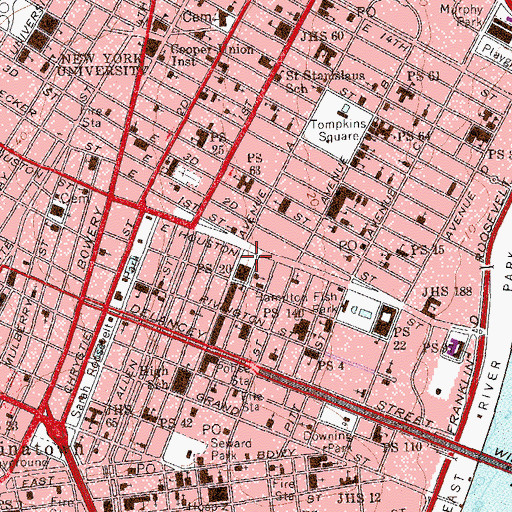 Topographic Map of ABC Playground, NY