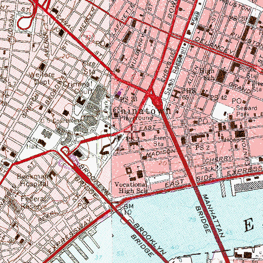 Topographic Map of Kimlau Square, NY