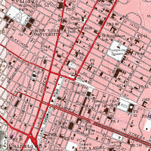 Topographic Map of First Park, NY