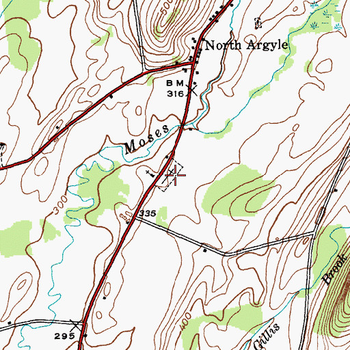 Topographic Map of North Argyle Cemetery, NY