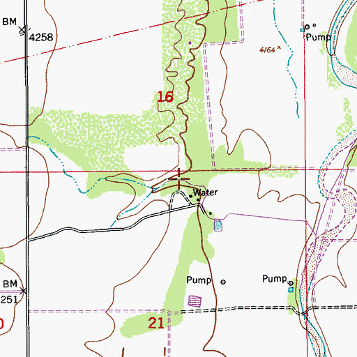 Topographic Map of Lehner Mammoth-Kill Site, AZ
