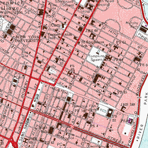 Topographic Map of McKinley Playground, NY