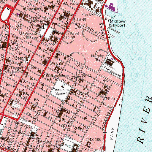 Topographic Map of Joseph C Sauer Park, NY