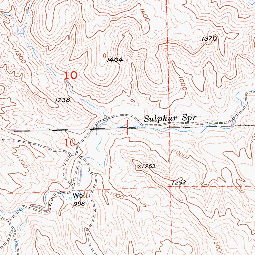 Topographic Map of Sulphur Spring, CA