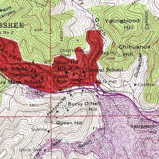 Topographic Map of Phelps Dodge General Office Building, AZ