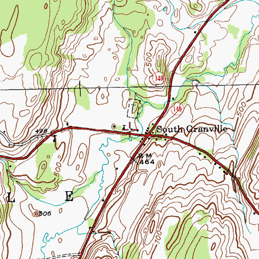 Topographic Map of South Granville Congregational Church, NY