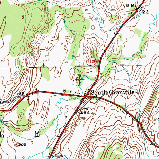 Topographic Map of South Granville Congregational Church Cemetery, NY