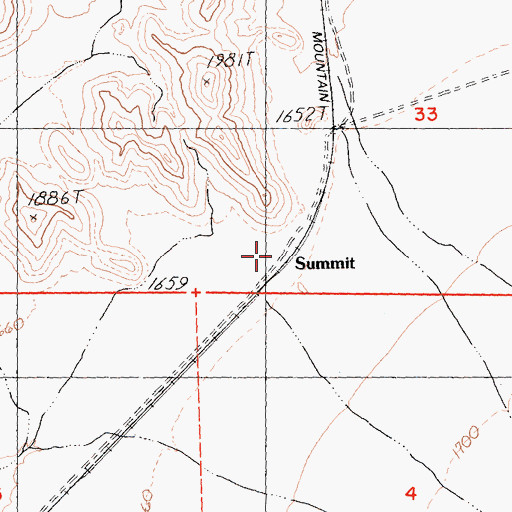 Topographic Map of Summit, CA