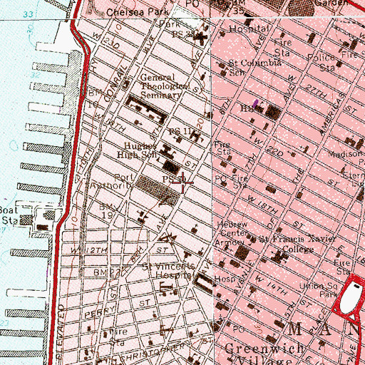 Topographic Map of Doctor Gertrude B Kelly Playground, NY