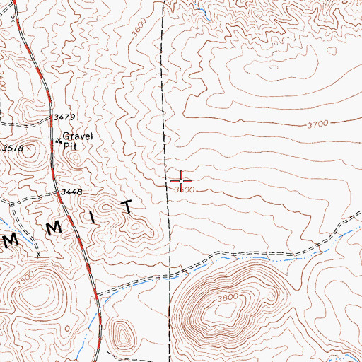 Topographic Map of Summit Range, CA