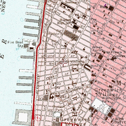 Topographic Map of Abingdon Square, NY