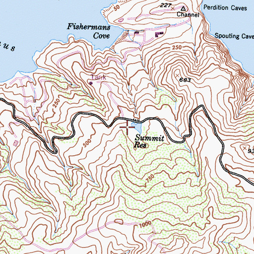 Topographic Map of Summit Reservoir, CA