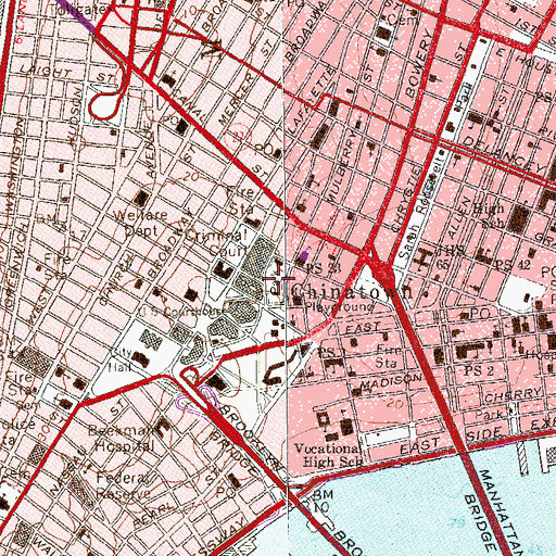 Topographic Map of Columbus Park, NY