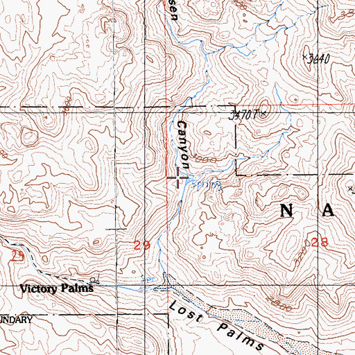 Topographic Map of Summit Spring, CA