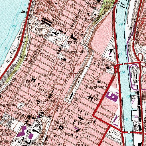 Topographic Map of Donnellan Square, NY