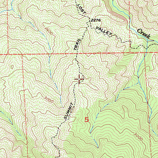 Topographic Map of Summit Trail, CA