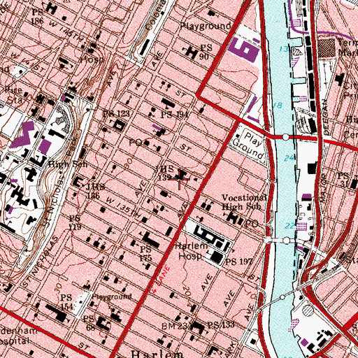 Topographic Map of Abyssinian Tot Lot, NY