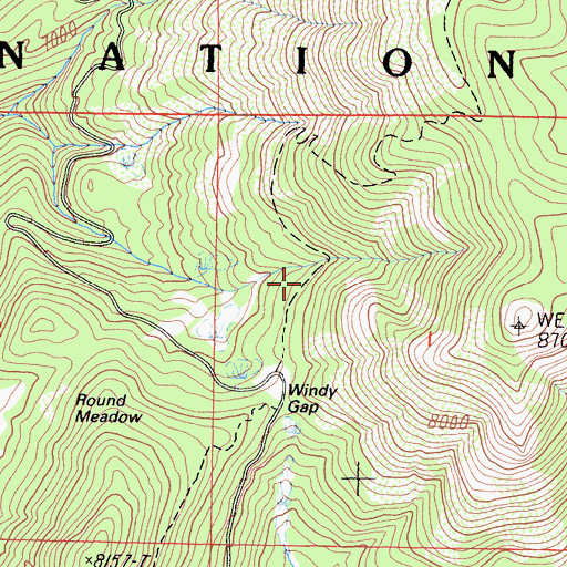 Topographic Map of Summit Trail, CA