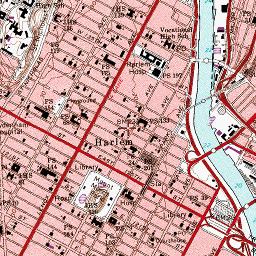 Topographic Map of Collyer Brothers Park, NY