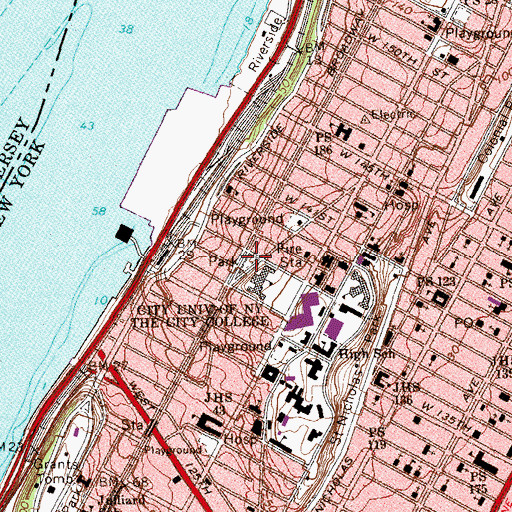 Topographic Map of Montefiore Park, NY