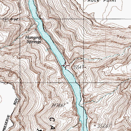 Topographic Map of Nautiloid Canyon, AZ