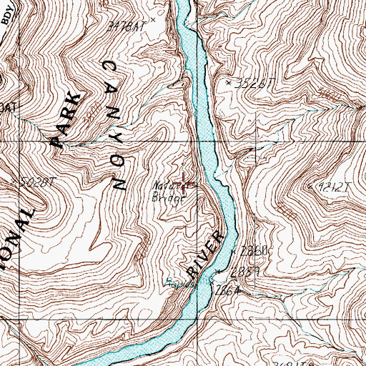 Topographic Map of The Bridge of Sighs, AZ